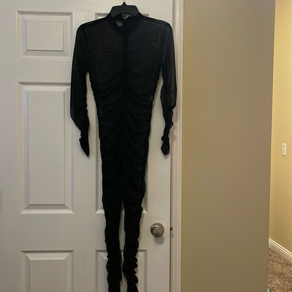 Mesh bodysuit jumpsuit